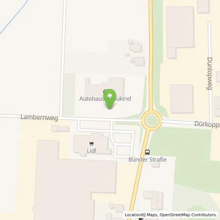 Standortübersicht der Tankstelle Widukind GmbH in 32130 Enger