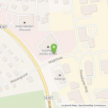 Standortübersicht der Tankstelle Zemke Autohaus Bernau GmbH in 16244 Schorfheide