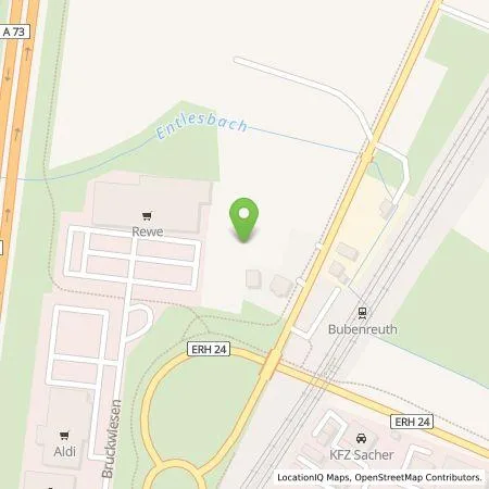Standortübersicht der Tankstelle N-ERGIE Aktiengesellschaft in 91088 Bubenreuth