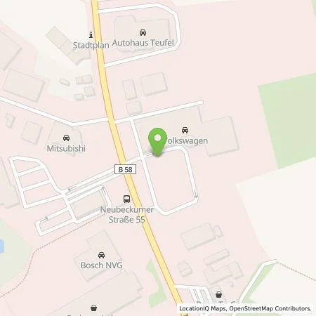 Standortübersicht der Tankstelle Knubel GmbH & Co. KG in 59269 Beckum