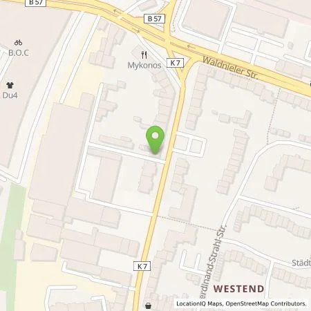 Standortübersicht der Tankstelle NEW Niederrhein Energie und Wasser GmbH in 41061 Mönchengladbach