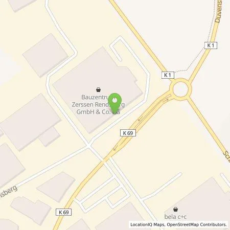 Standortübersicht der Tankstelle Bauzentrum Zerssen Rendsburg GmbH & Co. KG in 24768 Rendsburg