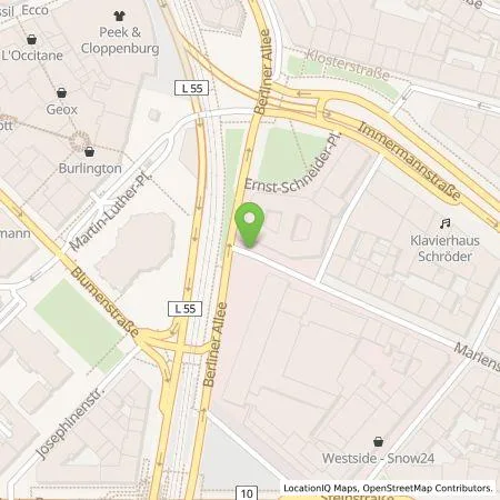 Standortübersicht der Tankstelle Stadtwerke Düsseldorf AG in 40212 Düsseldorf