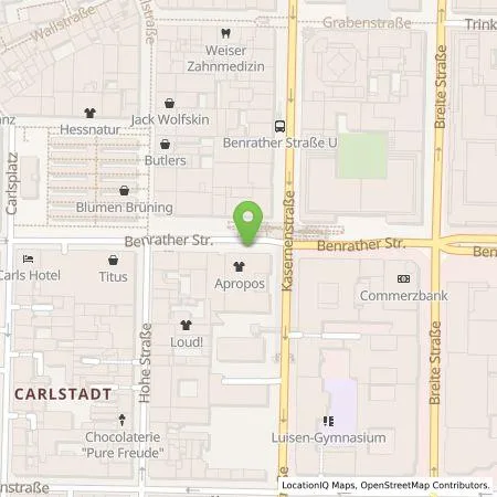 Standortübersicht der Tankstelle Stadtwerke Düsseldorf AG in 40213 Düsseldorf