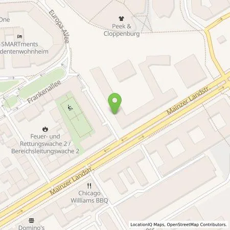 Standortübersicht der Tankstelle Vattenfall Smarter Living GmbH in 60327 Frankfurt am Main