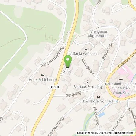 Standortübersicht der Tankstelle Schlehdorn GmbH in 79868 Feldberg (Schwarzwald)