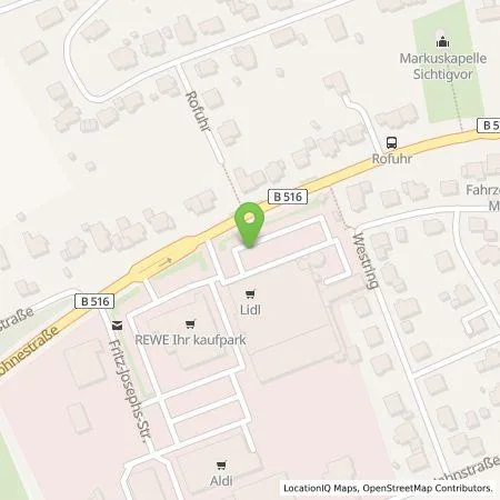 Standortübersicht der Tankstelle Tobias Kruse in 59581 Warstein