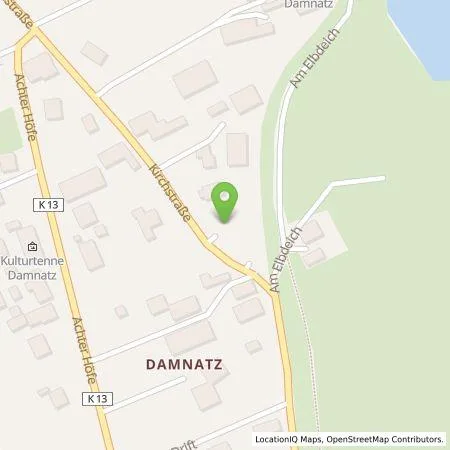 Standortübersicht der Tankstelle EVE Energieversorgung Elbtalaue GmbH in 29472 Damnatz