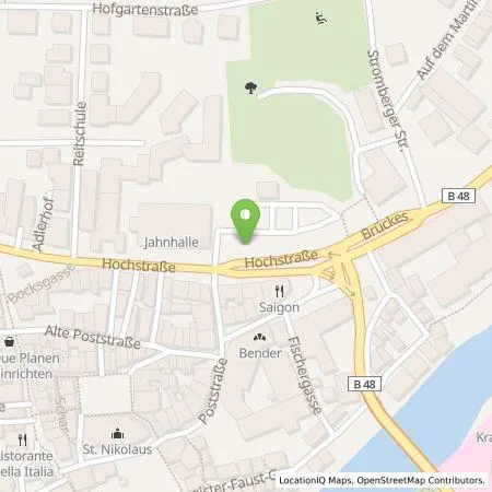 Standortübersicht der Tankstelle Gesellschaft für Beteiligungen und Parken in Bad Kreuznach mbH in 55543 Bad Kreuznach