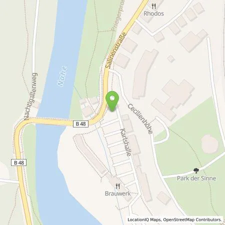 Standortübersicht der Tankstelle Gesellschaft für Beteiligungen und Parken in Bad Kreuznach mbH in 55543 Bad Kreuznach