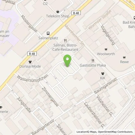 Standortübersicht der Tankstelle Gesellschaft für Beteiligungen und Parken in Bad Kreuznach mbH in 55543 Bad Kreuznach