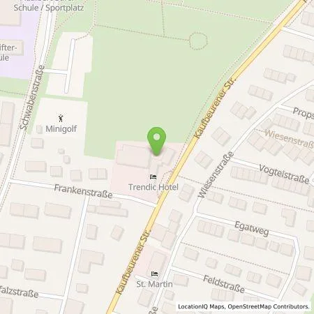 Standortübersicht der Tankstelle 2H Betriebs GmbH in 87616 Marktoberdorf