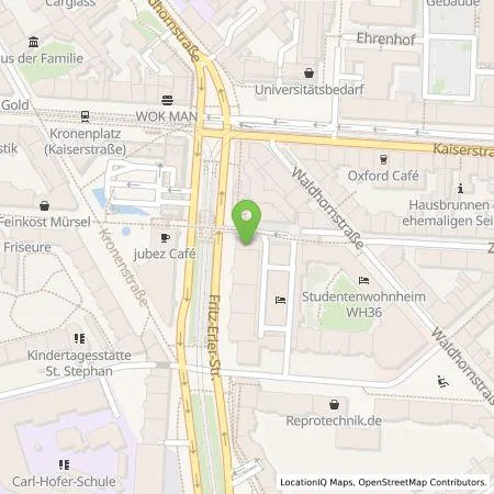 Standortübersicht der Tankstelle Karlsruher Fächer GmbH in 76133 Karlsruhe