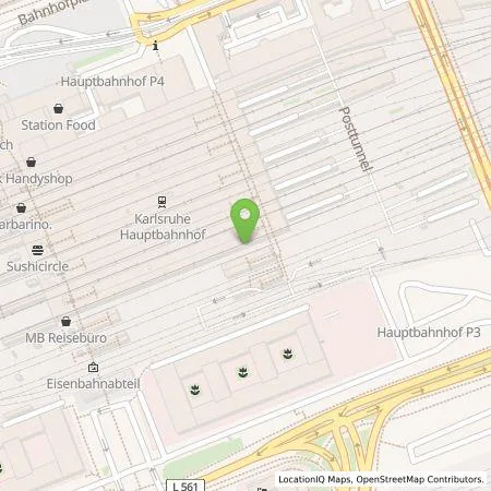 Standortübersicht der Tankstelle Karlsruher Fächer GmbH in 76137 Karlsruhe