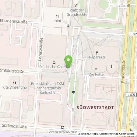 Standortübersicht der Tankstelle Karlsruher Fächer GmbH in 76135 Karlsruhe