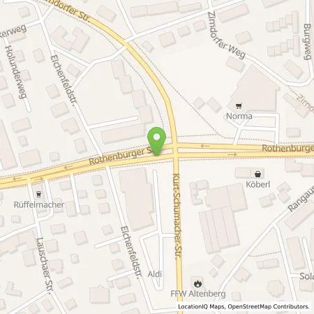 Standortübersicht der Tankstelle ALDI SÜD Immobilienverwaltungs-GmbH & Co. oHG in 90522 Oberasbach