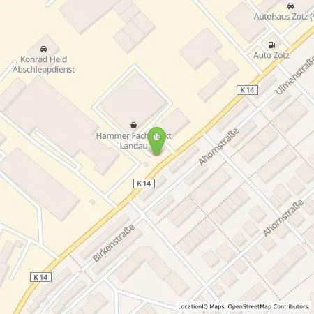 Standortübersicht der Tankstelle Hans Schick in 76829 Landau