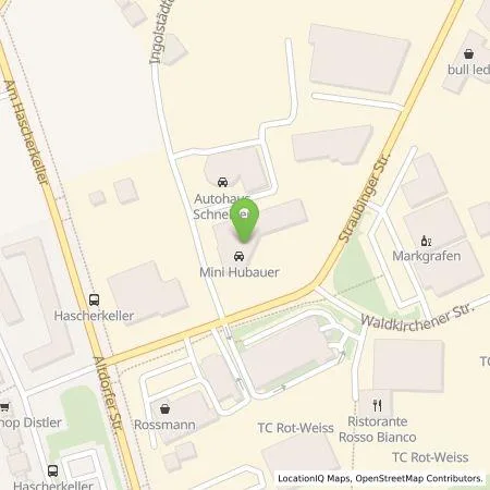Standortübersicht der Tankstelle Hubauer GmbH in 84030 Landshut