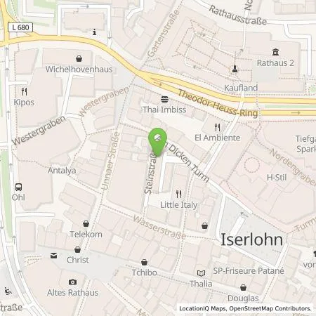 Standortübersicht der Tankstelle Stadtwerke Iserlohn GmbH in 58636 Iserlohn