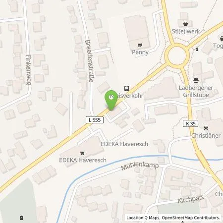 Standortübersicht der Tankstelle Stadtwerke Lengerich GmbH in 49549 Ladbergen