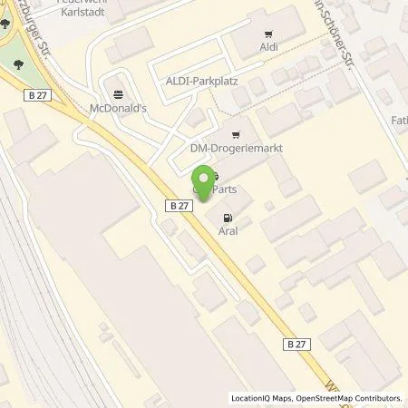 Standortübersicht der Tankstelle EnBW mobility+ AG und Co.KG in 97753 Karlstadt