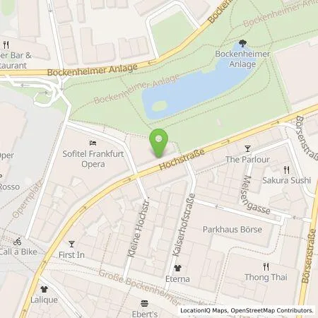 Standortübersicht der Tankstelle Q-Park Recharge Germany GmbH in 60313 Frankfurt am Main