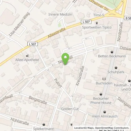 Standortübersicht der Tankstelle Servicewerke Westfalen GmbH & Co. KG in 59269 Beckum