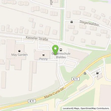 Standortübersicht der Tankstelle amperio GmbH in 34123 Kassel