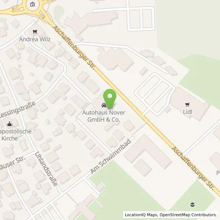 Standortübersicht der Tankstelle Autohaus Bernhard Nover GmbH & Co. KG in 63500 Seligenstadt