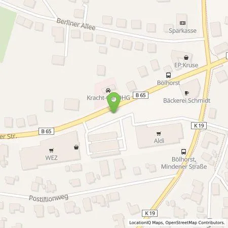 Standortübersicht der Tankstelle EDEKA-MIHA Charge GmbH in 32429 Minden