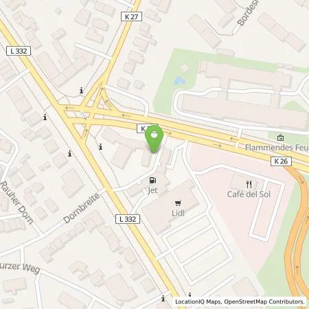 Standortübersicht der Tankstelle JET Tankstellen Deutschland GmbH in 23556 LUEBECK