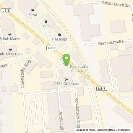 Standortübersicht der Tankstelle Allego GmbH in 67269 Grünstadt