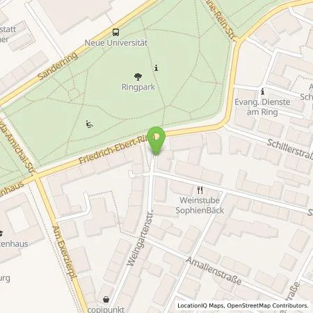 Standortübersicht der Tankstelle Stadtwerke Würzburg AG in 97072 Würzburg