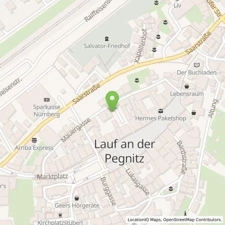 Standortübersicht der Tankstelle Städtische Werke Lauf a. d. Pegnitz GmbH in 91207 Lauf a.d.Pegnitz