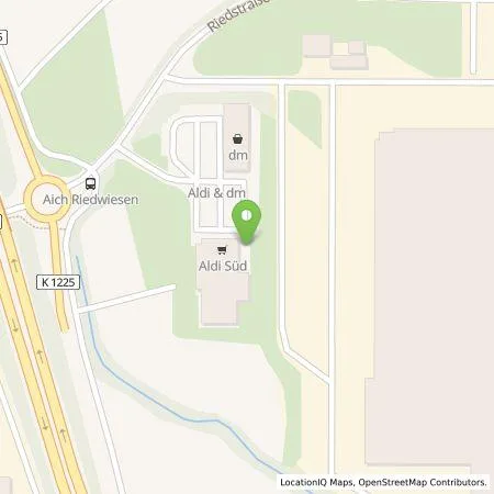 Standortübersicht der Tankstelle ALDI SÜD Immobilienverwaltungs-GmbH & Co. oHG in 72631 Aichtal