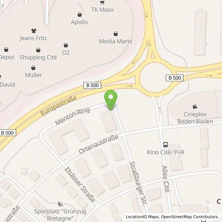 Standortübersicht der Tankstelle Parkgaragengesellschaft Baden-Baden mbH in 76532 Baden-Baden