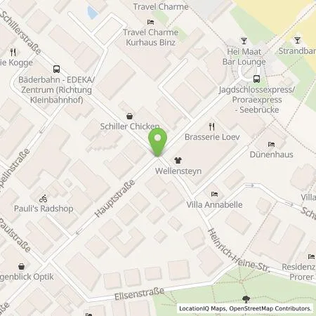 Standortübersicht der Tankstelle N. & B. Alfter GbR in 18609 Ostseebad Binz