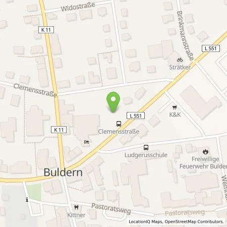 Standortübersicht der Tankstelle Hotel van Lendt in 48249 Dülmen-Buldern