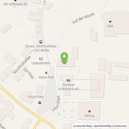 Standortübersicht der Tankstelle Stadtwerke Zeven GmbH in 27404 Zeven