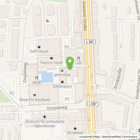 Standortübersicht der Tankstelle Germania Parkhaus GmbH & Co. KG in 48159 Münster