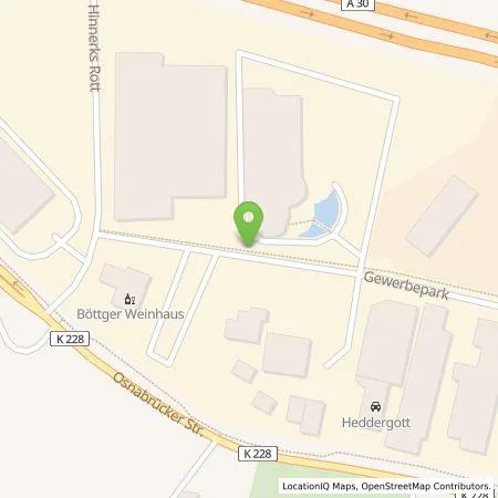 Standortübersicht der Tankstelle Technologie Centrum Bissendorf Verwaltungs GmbH & Co.KG in 49143 Bissendorf