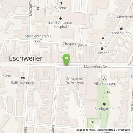 Standortübersicht der Tankstelle charge.e mobility GmbH in 52249 Eschweiler