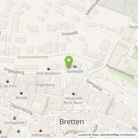 Standortübersicht der Tankstelle Sparkasse Kraichgau Bruchsal-Bretten-Sinsheim AdöR in 75015 Bretten