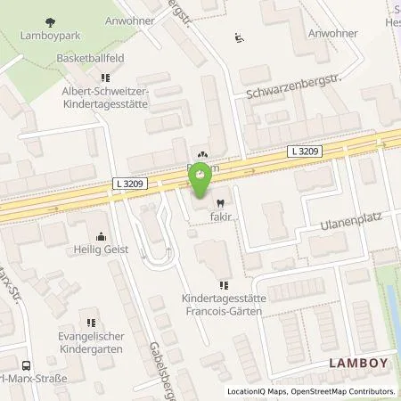 Standortübersicht der Tankstelle Sparkasse Hanau Anstalt des Öffentlichen Rechts in 63452 Hanau