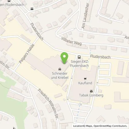 Standortübersicht der Tankstelle Walter Schneider Fludersbach GmbH & Co. KG in 57074 Siegen