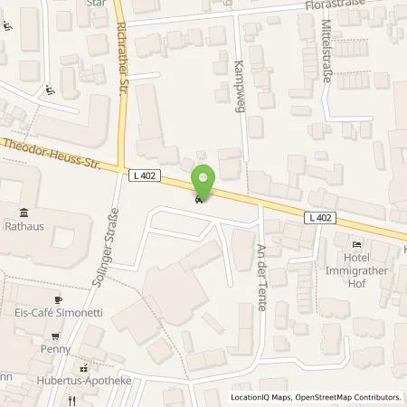 Standortübersicht der Tankstelle Stadtwerke Langenfeld GmbH in 40764 Langenfeld