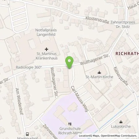 Standortübersicht der Tankstelle Stadtwerke Langenfeld GmbH in 40764 Langenfeld