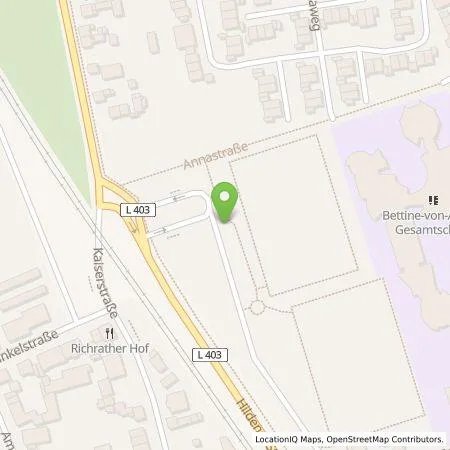 Standortübersicht der Tankstelle Stadtwerke Langenfeld GmbH in 40764 Langenfeld