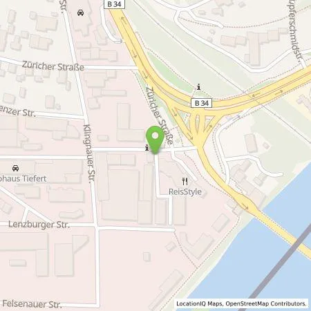 Standortübersicht der Tankstelle Pneuhage Management GmbH & Co. KG in 79761 Waldshut-Tiengen