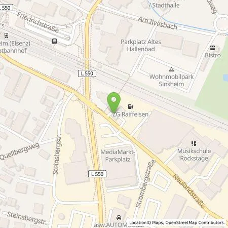 Standortübersicht der Tankstelle E.ON Drive Infrastructure GmbH in 74889 Sinsheim